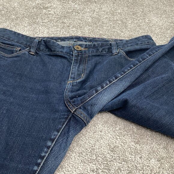 Eddie Bauer Curvy Bootcut Denim Jeans Womens 12 Blue Mid Rise Specially Dyed - Picture 13 of 15